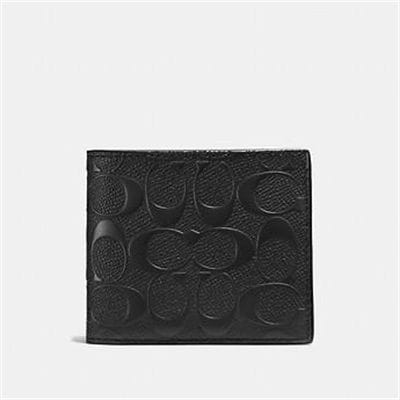 Fashion 4 Coach 3-IN-1 WALLET IN SIGNATURE CROSSGRAIN LEATHER