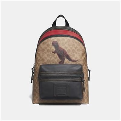 Fashion 4 Coach ACADEMY BACKPACK IN SIGNATURE CANVAS WITH REXY BY SUI JIANGUO