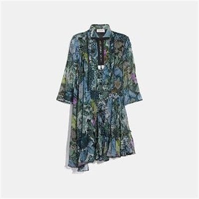 Fashion 4 Coach ASYMMETRICAL DRESS WITH KAFFE FASSETT PRINT