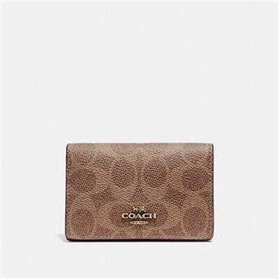 Fashion 4 Coach BUSINESS CARD CASE IN SIGNATURE CANVAS