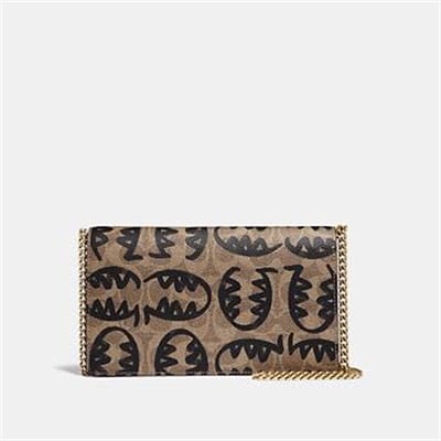 Fashion 4 Coach CALLIE FOLDOVER CHAIN CLUTCH IN SIGNATURE CANVAS WITH REXY BY GUANG YU