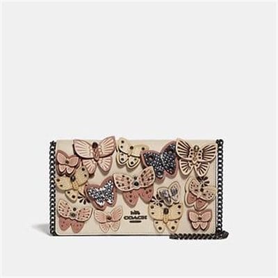 Fashion 4 Coach CALLIE FOLDOVER CHAIN CLUTCH WITH BUTTERFLY APPLIQUE