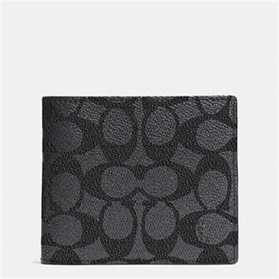 Fashion 4 Coach Compact Id Wallet In Signature Canvas