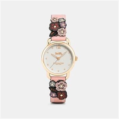Fashion 4 Coach DELANCEY WATCH WITH FLORAL APPLIQUE