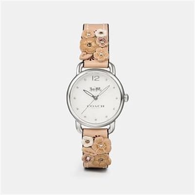 Fashion 4 Coach DELANCEY WATCH WITH FLORAL APPLIQUE