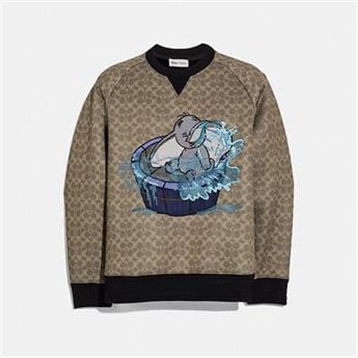 Fashion 4 Coach DISNEY X COACH SIGNATURE SWEATSHIRT WITH DUMBO