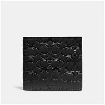 Fashion 4 Coach DOUBLE BILLFOLD WALLET IN SIGNATURE LEATHER