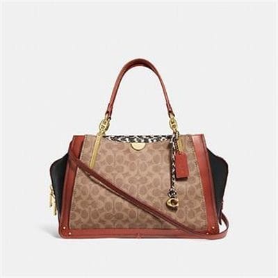Fashion 4 Coach DREAMER 36 IN SIGNATURE CANVAS WITH SNAKESKIN DETAIL