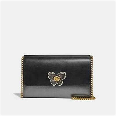 Fashion 4 Coach MARLOW TURNLOCK CHAIN CROSSBODY WITH SNAKESKIN DETAIL