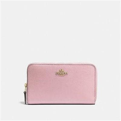 Fashion 4 Coach MEDIUM ZIP AROUND WALLET IN CROSSGRAIN LEATHER
