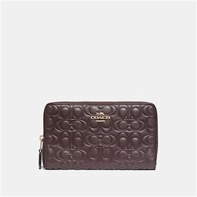 Fashion 4 Coach MEDIUM ZIP AROUND WALLET IN SIGNATURE LEATHER
