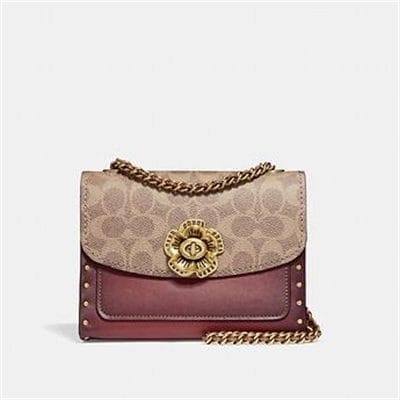 Fashion 4 Coach PARKER 18 IN SIGNATURE CANVAS WITH BORDER RIVETS