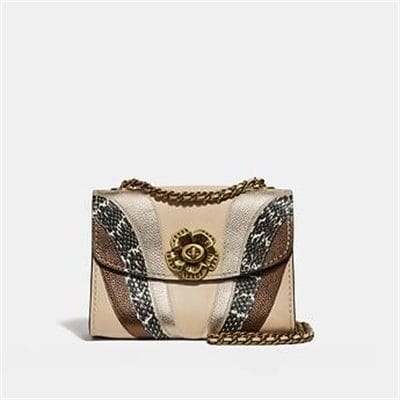Fashion 4 Coach PARKER 18 WITH WAVE PATCHWORK AND SNAKESKIN DETAIL