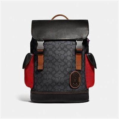 Fashion 4 Coach RIVINGTON BACKPACK IN SIGNATURE CANVAS WITH COACH PATCH
