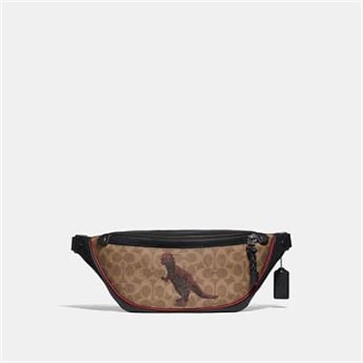 Fashion 4 Coach RIVINGTON BELT BAG IN SIGNATURE CANVAS WITH REXY BY SUI JIANGUO