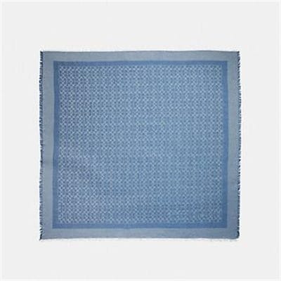 Fashion 4 Coach SIGNATURE JACQUARD OVERSIZED SQUARE SCARF