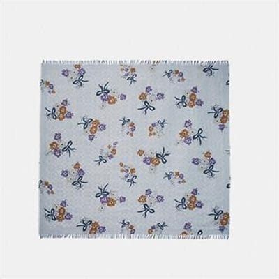 Fashion 4 Coach SIGNATURE PAINTED FLORAL BOW PRINT OVERSIZED SQUARE