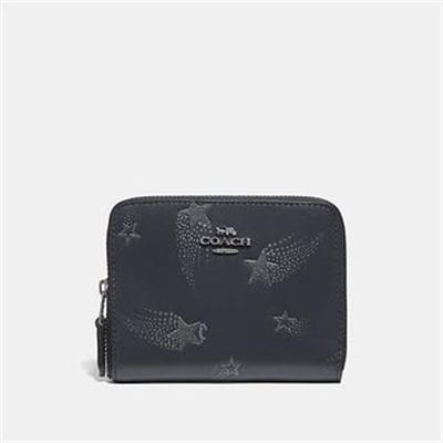 Fashion 4 Coach SMALL ZIP AROUND WALLET WITH STAR PRINT