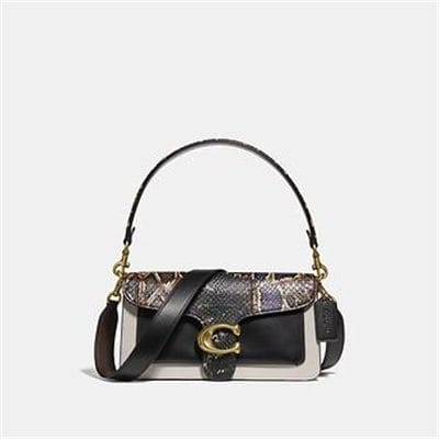 Tabby shoulder bag 26 in colorblock with hot sale snakeskin detail