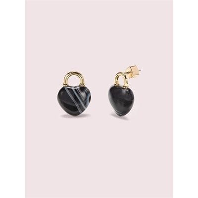 Fashion 4 - open heart stone lock studs