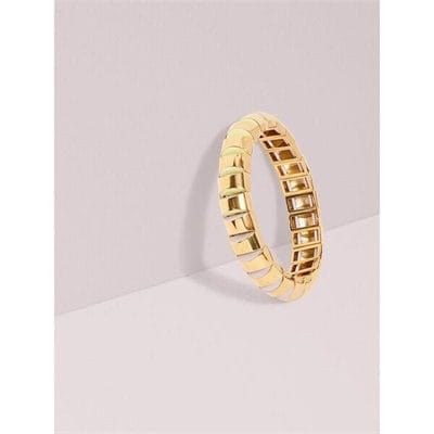 Fashion 4 - sliced scallops small metal stretch bracelet