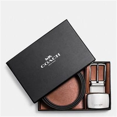 Fashion 4 Coach BOXED WIDE PLAQUE CUT-TO-SIZE REVERSIBLE BELT