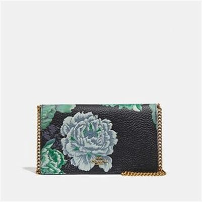 Fashion 4 Coach CALLIE FOLDOVER CHAIN CLUTCH WITH KAFFE FASSETT PRINT