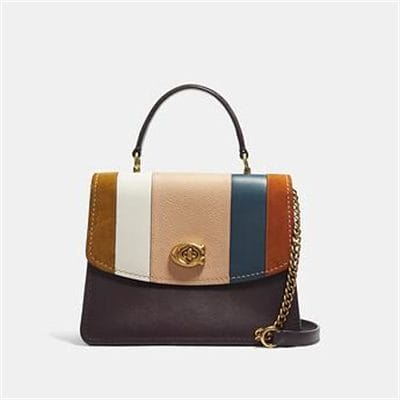 Fashion 4 Coach PARKER TOP HANDLE WITH PATCHWORK STRIPES