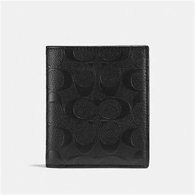 Fashion 4 Coach SLIM COIN WALLET IN SIGNATURE CROSSGRAIN LEATHER