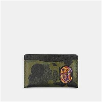 Fashion 4 Coach SMALL CARD CASE WITH WILD BEAST PRINT AND KAFFE FASSETT COACH PATCH