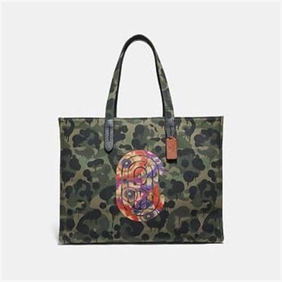 Fashion 4 Coach TOTE 42 WITH WILD BEAST PRINT AND KAFFE FASSETT COACH PATCH
