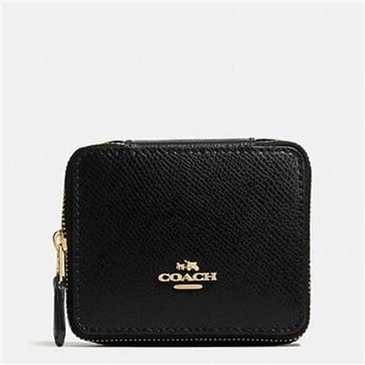 Fashion 4 Coach JEWELLERY BOX IN CROSSGRAIN LEATHER