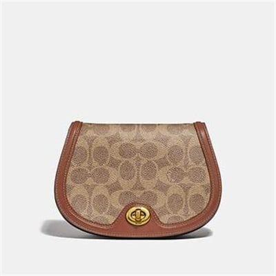 Fashion 4 Coach SADDLE BELT BAG IN COLORBLOCK SIGNATURE CANVAS