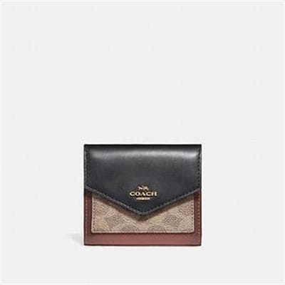 Fashion 4 Coach SMALL WALLET IN COLOURBLOCK SIGNATURE CANVAS