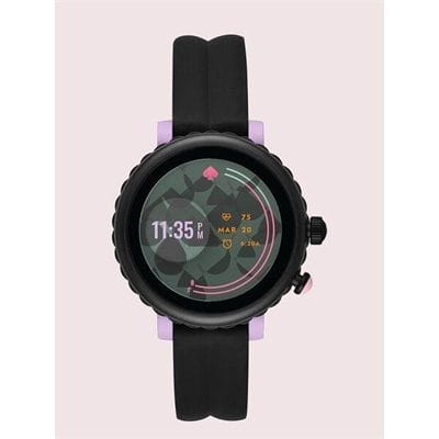 Fashion 4 - black silicone scallop sport smartwatch