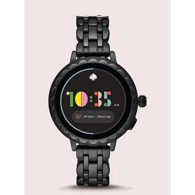 Fashion 4 - black stainless steel scallop smartwatch 2