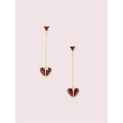 Fashion 4 - rock solid stone heart drop earrings