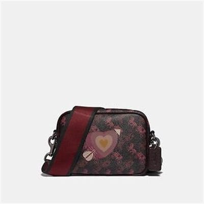 Fashion 4 Coach CAMERA BAG 16 WITH HORSE AND CARRIAGE PRINT AND HEART