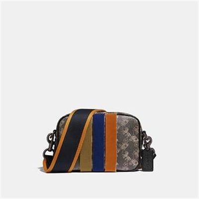 Fashion 4 Coach CAMERA BAG 16 WITH HORSE AND CARRIAGE PRINT AND VARSITY STRIPE