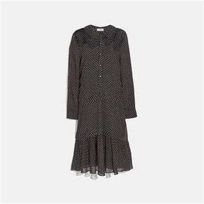 Fashion 4 Coach DOT GEORGETTE PLEATED DRESS