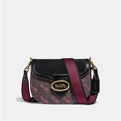 Fashion 4 Coach KAT SADDLE BAG WITH HORSE AND CARRIAGE PRINT
