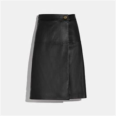 Fashion 4 Coach LEATHER SKIRT WITH TURNLOCK