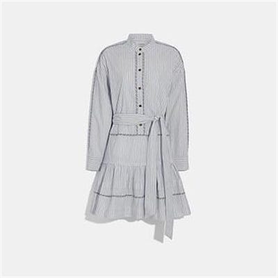 Fashion 4 Coach STRIPE SHIRT DRESS WITH BELT