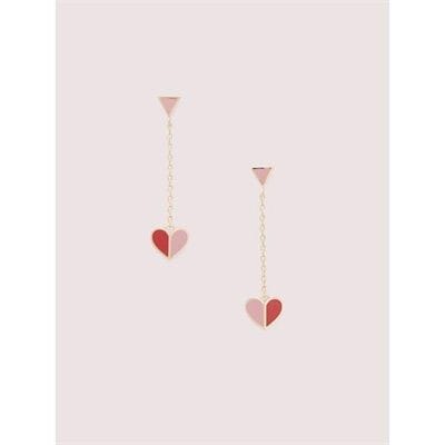 Fashion 4 - heritage spade enamel heart drop earrings