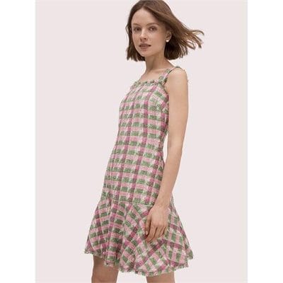 plaid tweed dress