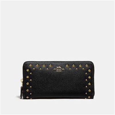 Fashion 4 Coach ACCORDION ZIP WALLET WITH STUDS