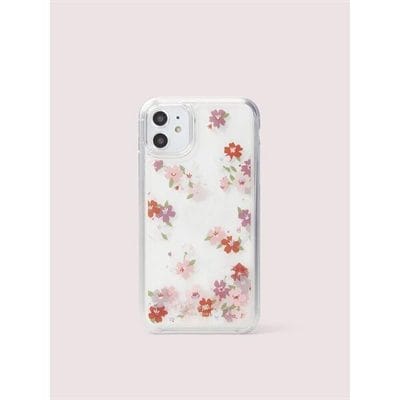 Fashion 4 - cherry blossom liquid glitter iphone 11 case