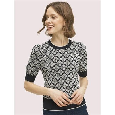 Fashion 4 - spade flower puff sleeve sweater