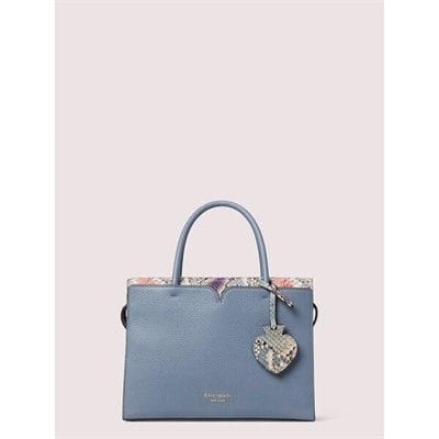 Fashion 4 - spencer snake-embossed medium satchel