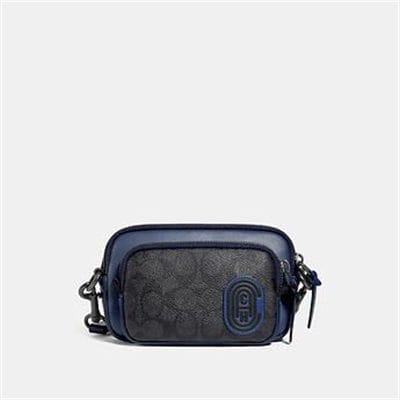 Fashion 4 Coach PACER CONVERTIBLE DOUBLE POUCH IN COLORBLOCK SIGNATURE CANVAS WITH COA
